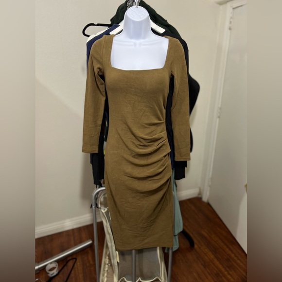 OGL Eco-Mousse® Side Ruched Shelf-Bra Dress - Picture 2 of 6